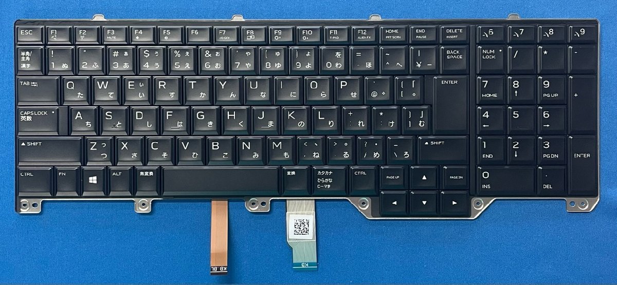 新品 DELL Alienware 17 R4 R5 等用 バックライト付き日本語キーボード 0V786R拍卖