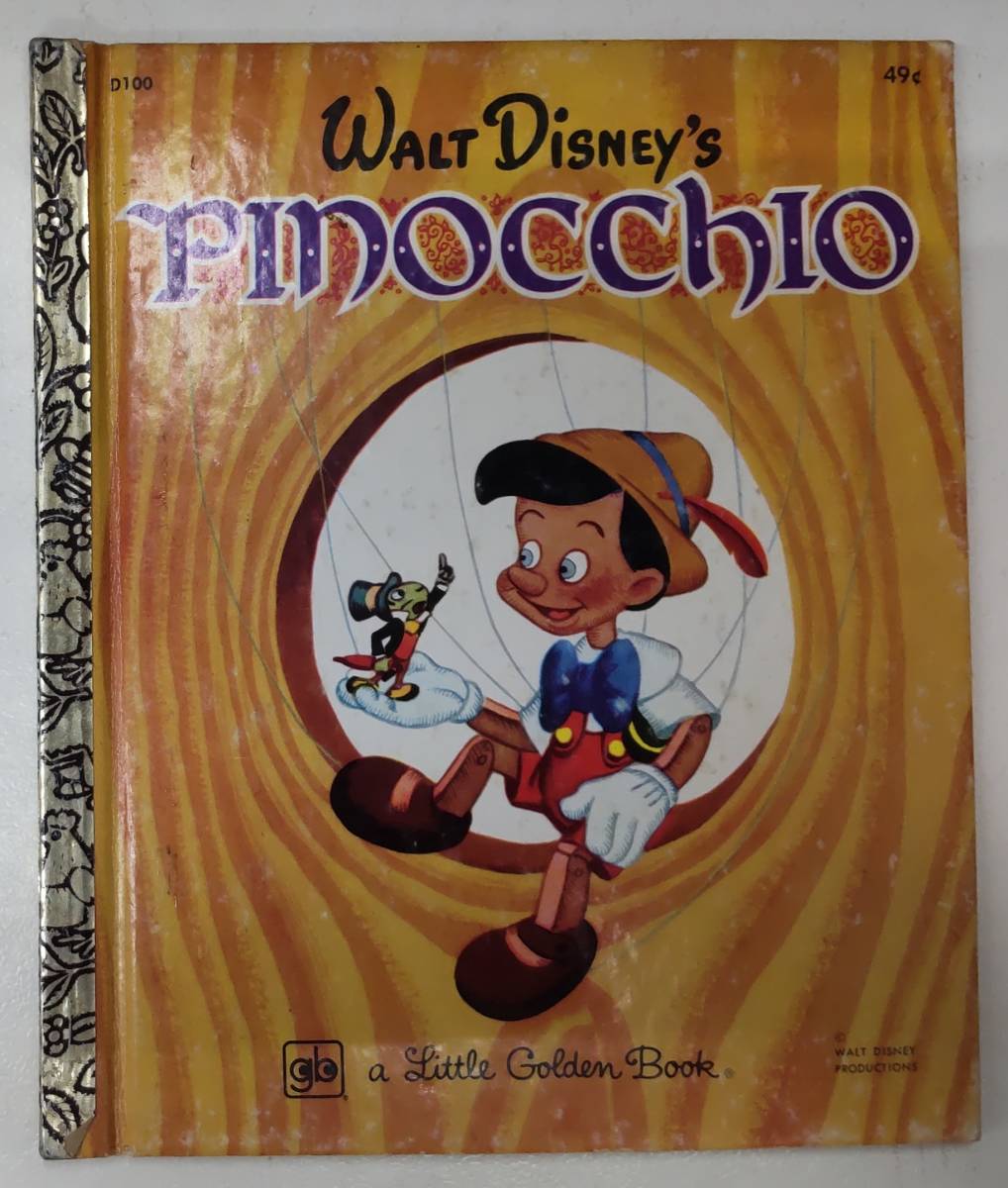 【洋書】Little Golden Books WALT Disney`s PINOCCHIO ◆ピノキオ ディズニー 絵本 リトル・ゴールデン・ブックス ●H2827拍卖