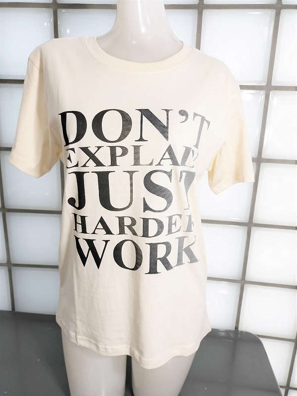 ティモシー Don't Explain オフホワイト Mサイズ 天竺 綿100% 半袖Tシャツ 新品 Timothy拍卖