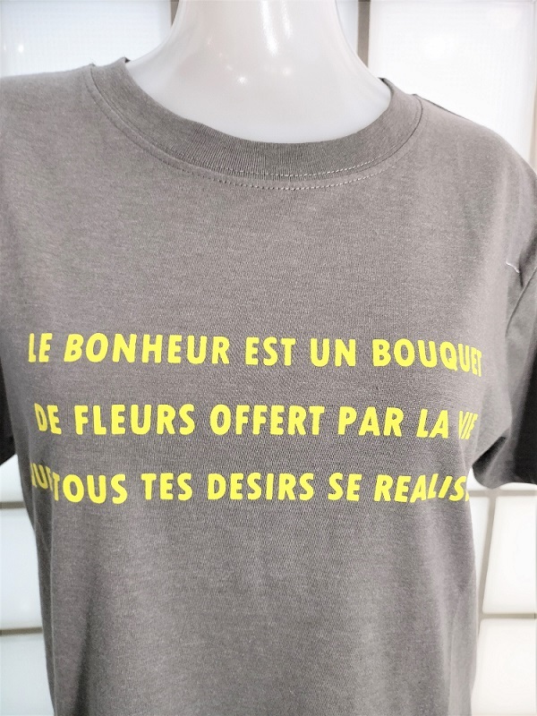 ティモシー Le Bonheur 杢グレー Lサイズ 天竺 綿60%,ポリエステル40% 半袖Tシャツ 新品 Timothy拍卖