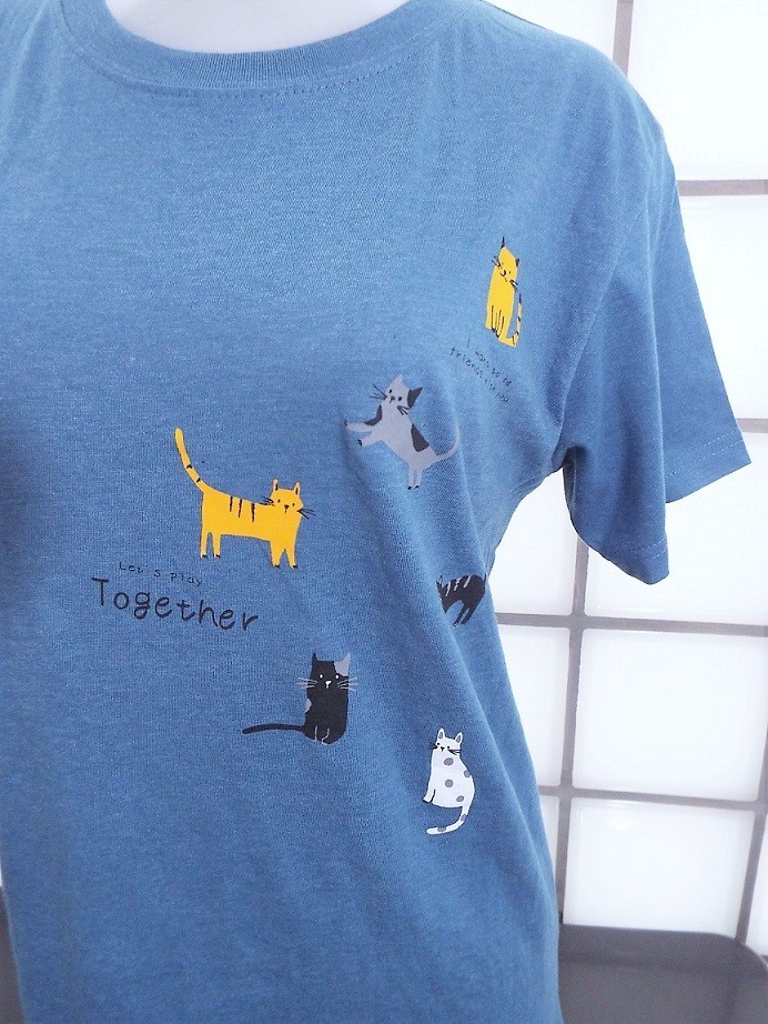 ティモシー Together 杢ブルー Lサイズ 天竺 綿60%,ポリエステル40% 半袖Tシャツ 新品 Timothy拍卖