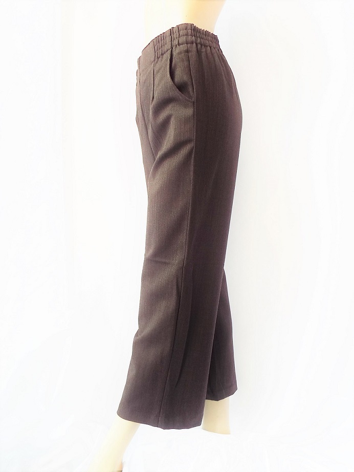 Daly Bottom Market ブラウン Mサイズ ヘリンボーンワイドパンツ ポリエステル40%,ウール30%,レーヨン25%,ポリウレタン5% 新品 日本製拍卖