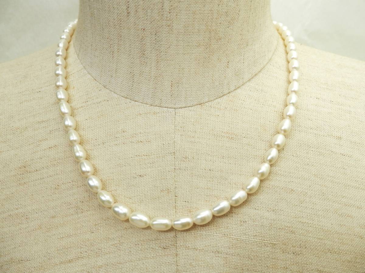 SILVER留め具 パール・真珠 ネックレス 約16g 現状品 売り切り拍卖