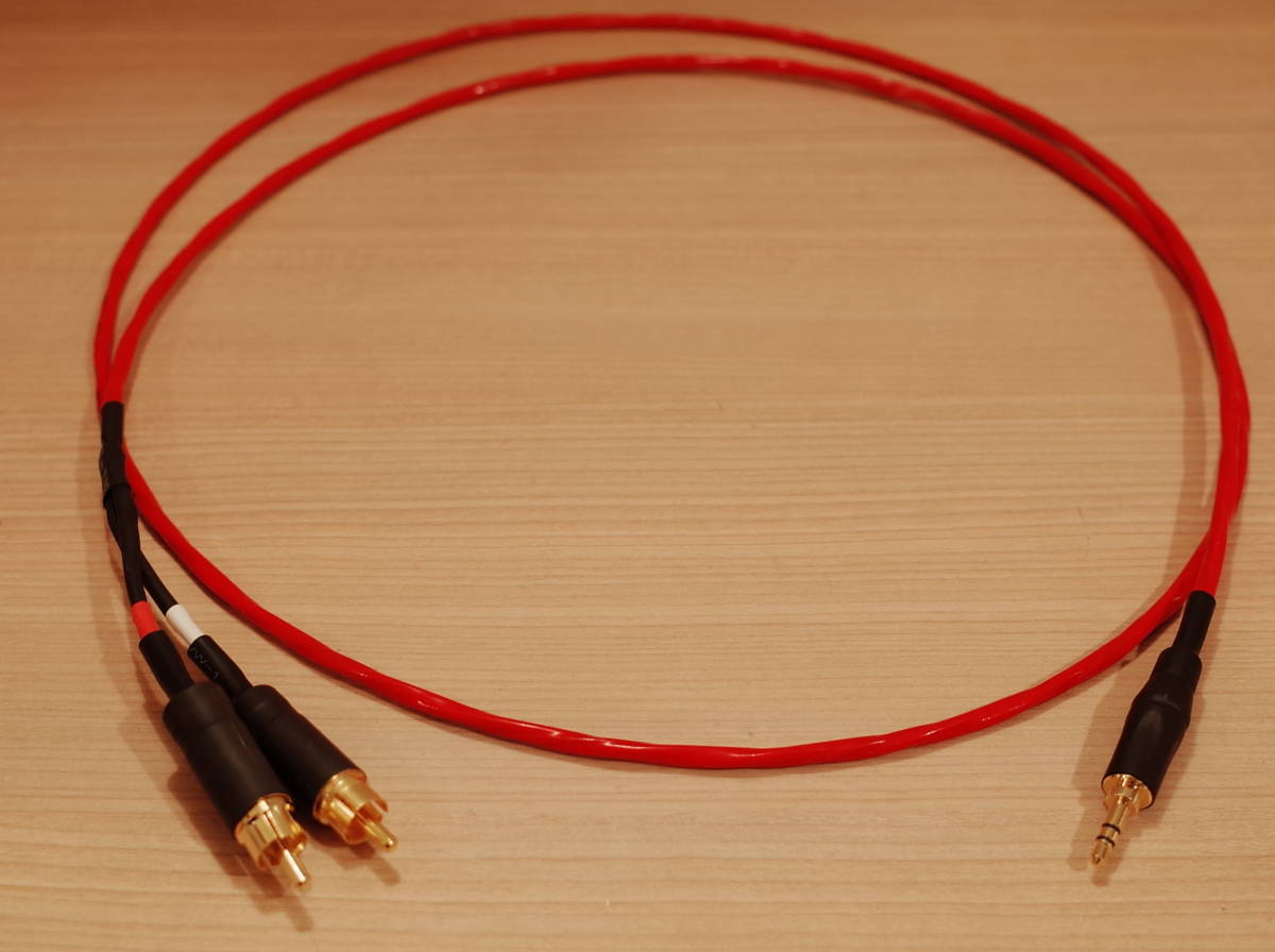 ★ 即決 BELDEN 88760 RCA-ステレオミニプラグ3.5mm Amphenol KS3PC-AU 変換ケーブル 2m Yケーブル 金メッキ NYS352AG ★拍卖