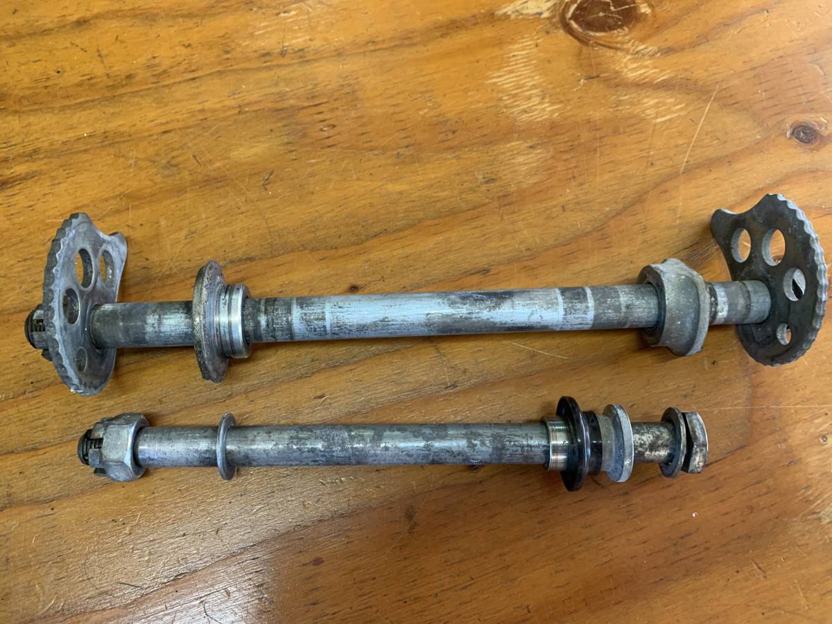 ヤマハ YAMAHA XT250T 30X 実動車取外し 当時物 純正部品 F/Rアクスルシャフトセット 検索:ノーマル 希少 XT250T(48Y)拍卖