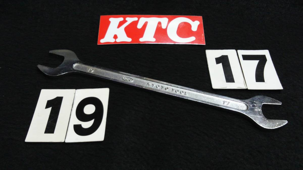 ・<16085> KTC ロートルク・オープンエンド 薄型スパナ 17-19mm拍卖