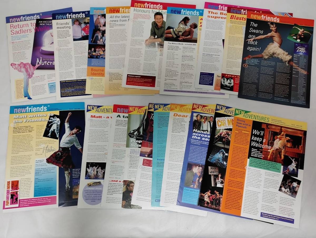 マシュー・ボーン /ファンクラブ会報 2002年 ~ 2007年 19冊 / issue34 ~ 52 バッジ付き / Matthew Bourne's New Adventures拍卖