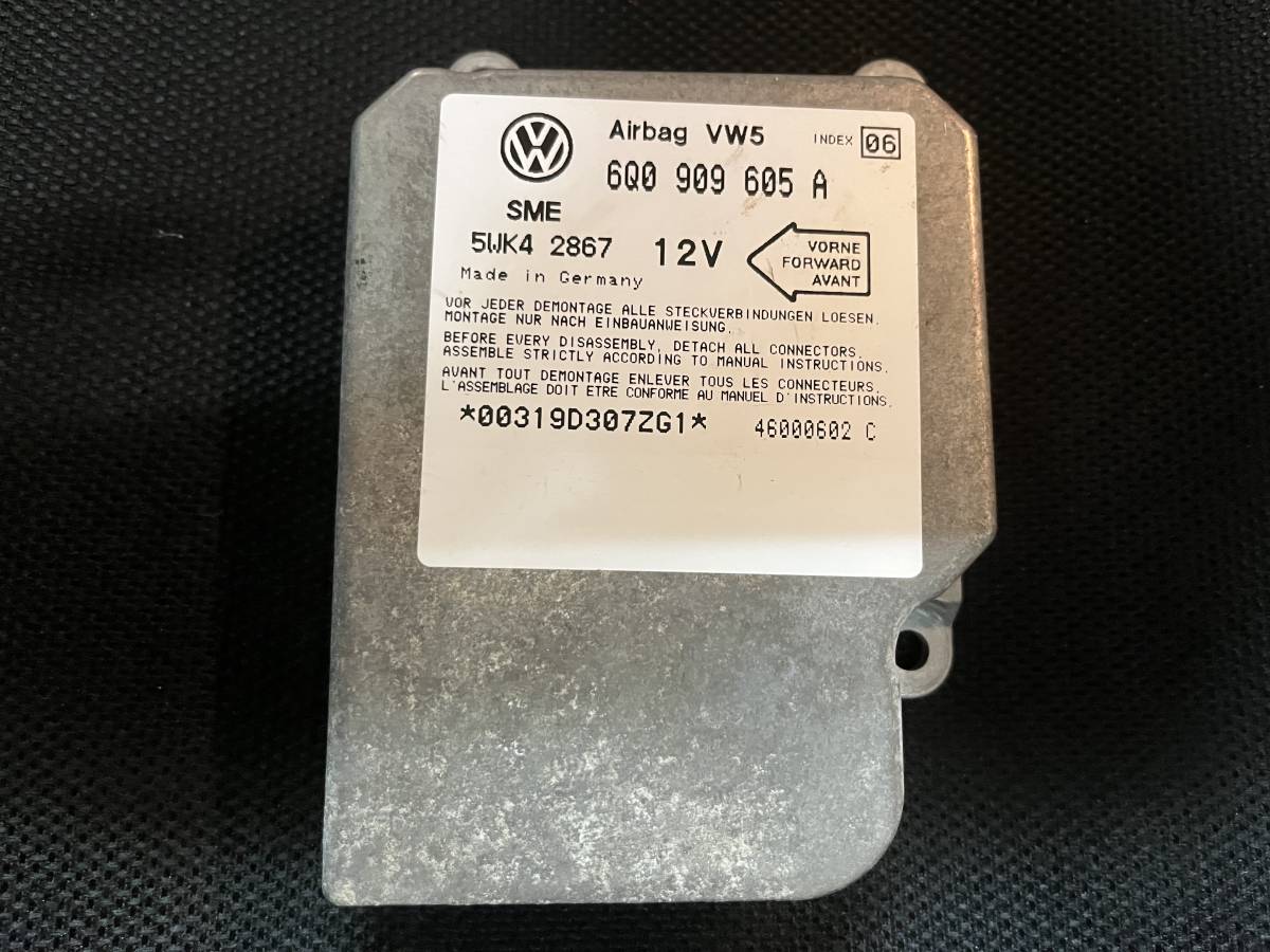 保証付き! VW フォルクスワーゲン 6Q0 909 605 A 6Q0909605A エアバッグ エアーバック コンピュータ コンピューター ECU328 m.拍卖