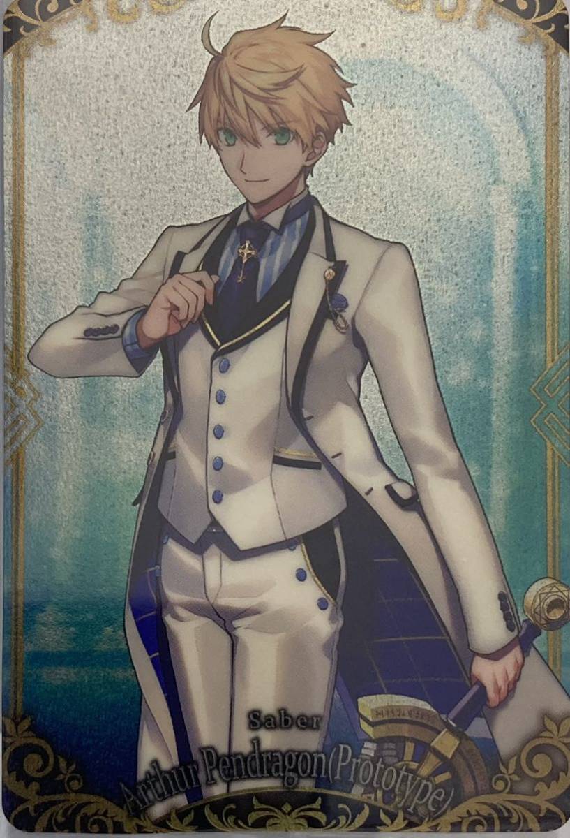 アーサー・ペンドラゴン(プロトタイプ)メタリックプラカード Fate Grand Order ウエハース12 コスチュームレア20 内袋未開封拍卖