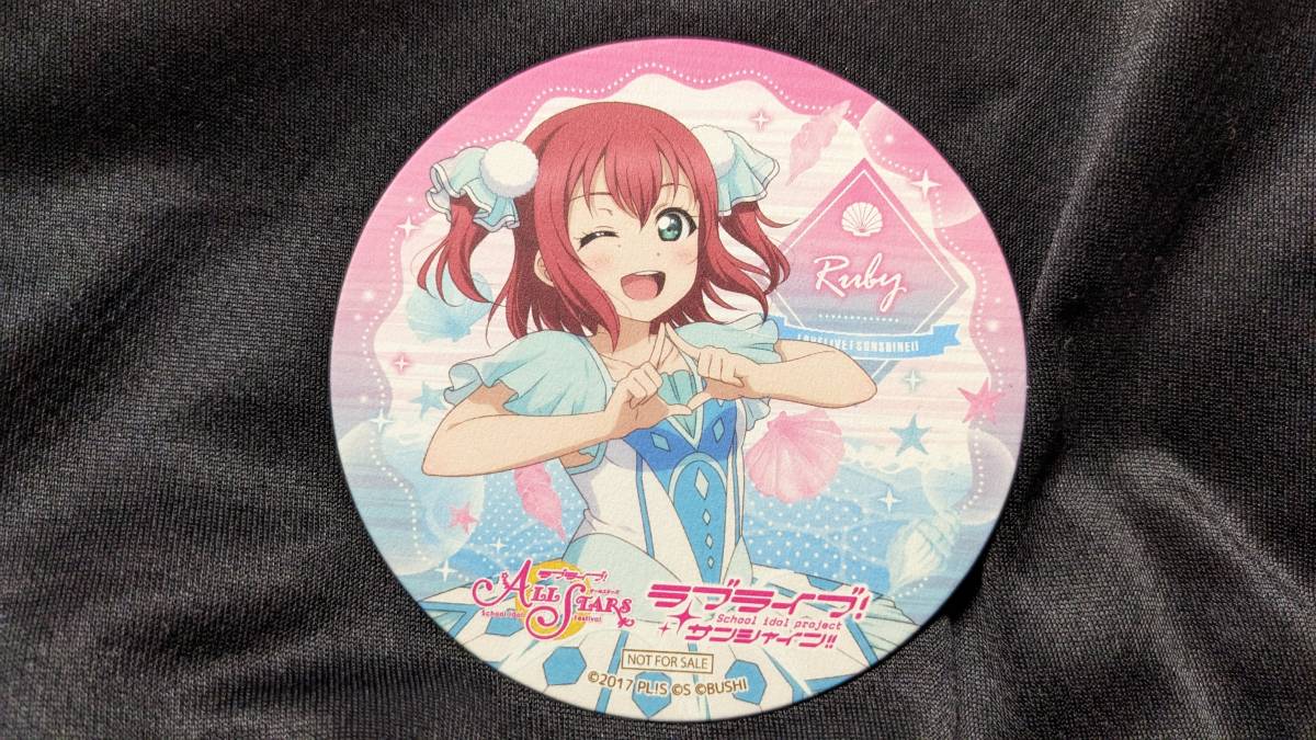 【送料無料】(入手困難品)コースター 黒澤ルビィ(WATER BLUE NEW WORLD) ラブライブ!サンシャイン!! Aqours 降幡愛拍卖