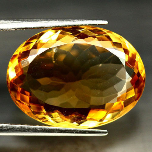 15.52 カラット★ブラジル産・天然 非加熱シトリンルース拍卖