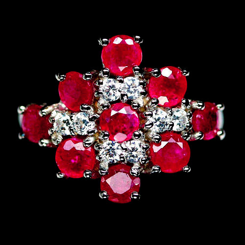 マダガスカル産・天然ルビー純銀リングAJ 11号拍卖