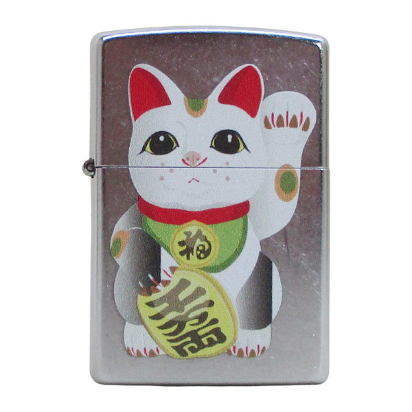 ジッポー オイルライター USA Zippo 和柄シリーズ 千万両 招き猫 Z207-107672拍卖