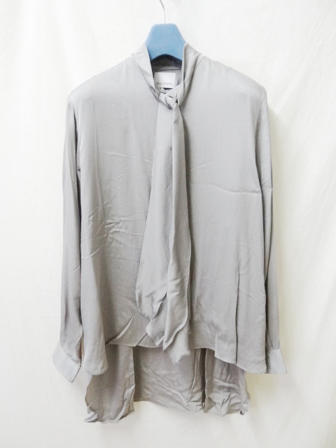 HONNETE オネット 新品未使用 シルクシャツ シルバー拍卖