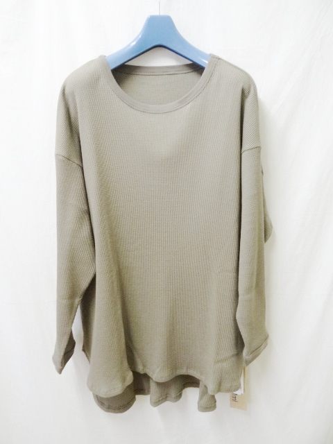MidiUmi ミディウミ 新品未使用 WAFFLE CREW NECK TUNIC ワッフルチュニック モカ MOCHA拍卖