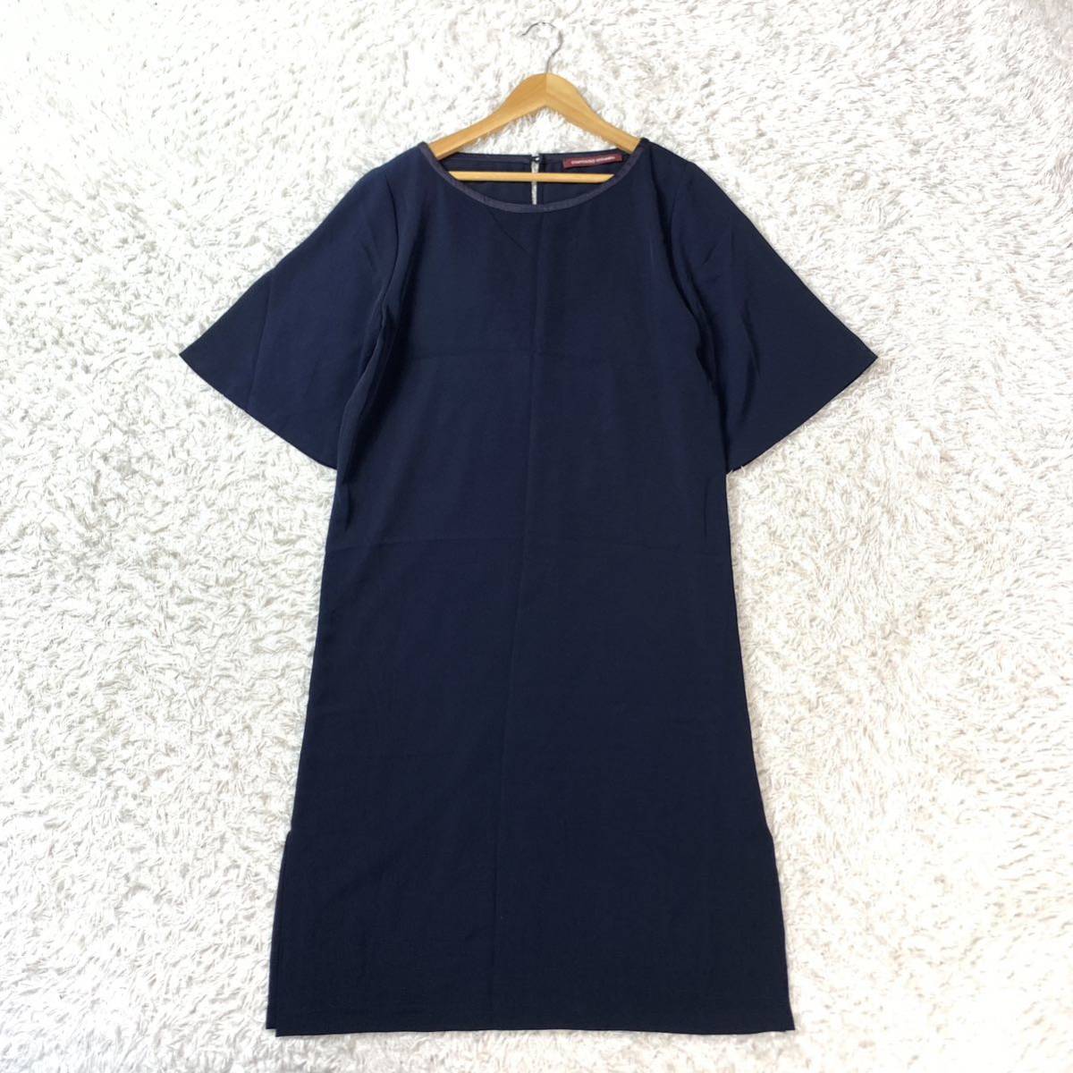 COMPTOIR DES COTONNIERS コントワーデコトニエ 半袖ワンピース ネイビー 9 YA4047拍卖