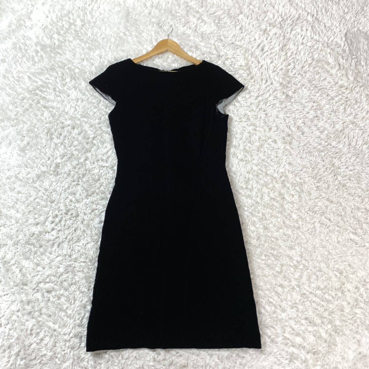 スピックアンドスパン ロングワンピース パイル生地 ブラック YA4166拍卖