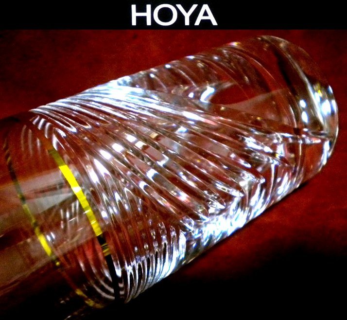 売切 HOYA クリスタル 金彩 ウイスキーグラス 容量260cc 1客 纏購入特典有 取説付 D/E 寸法φ上61/下58×H125mm 重量290g 口元厚1.4mm拍卖