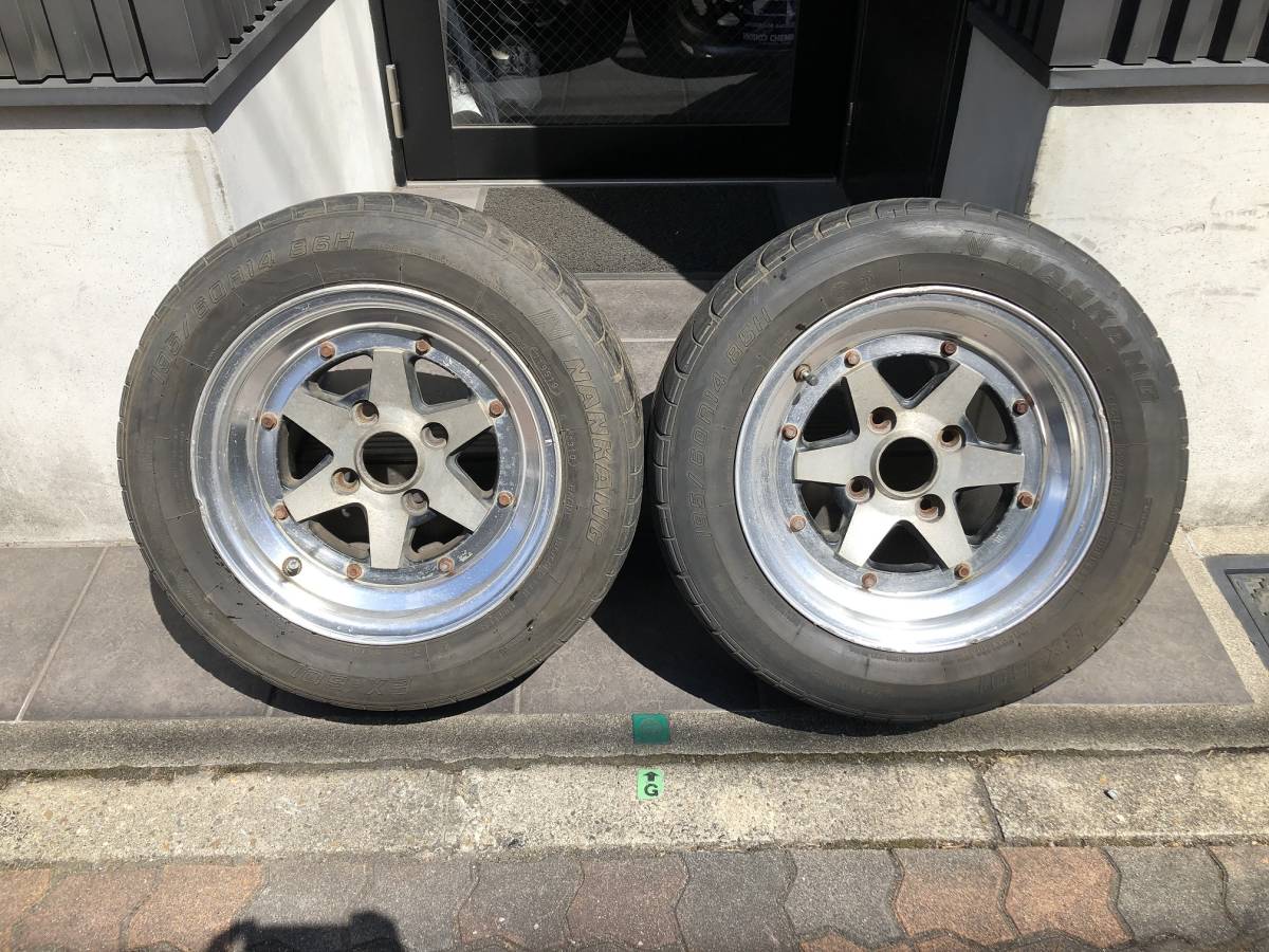 ★希少★当時物 旧車 ホイール ロンシャン XR-4 14インチ PCD114.3 OFF-6 2本 AE86 GX61 GX71 ハコスカ ケンメリ S30Z ローレル シルビア拍卖
