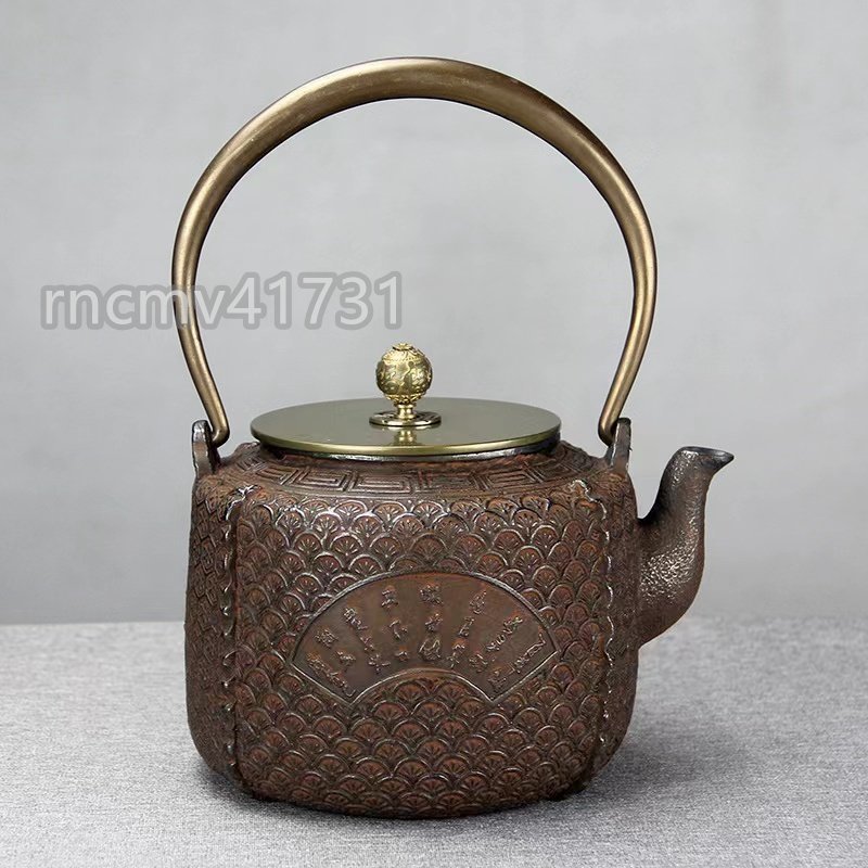 「81SHOP」特売!高品質 未塗装鉄器 職人手作り鉄器 老鉄瓶 壺 鉄やかん 鉄分補給 鉄びん 1500ml拍卖