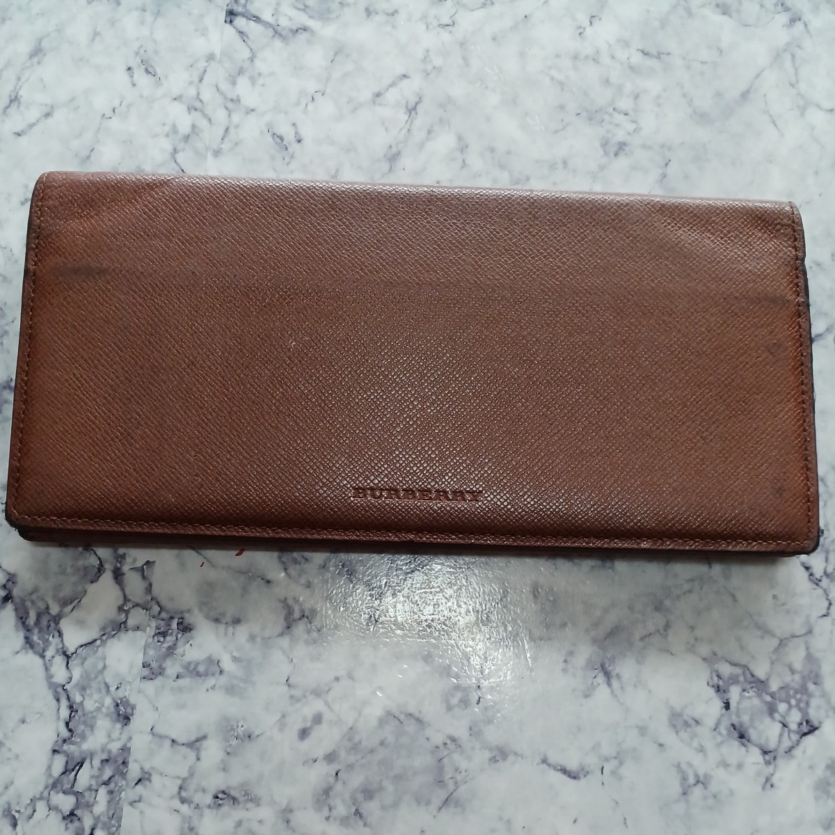 【394】 バーバリー BURBERRY 長財布 レザー拍卖