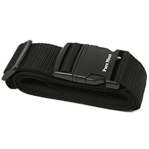 スーツケースの開放防止 ワンタッチ式 スーツケースベルト 旅行の必須アイテム 旅行用品 旅行便利グッズ (ブラック)拍卖