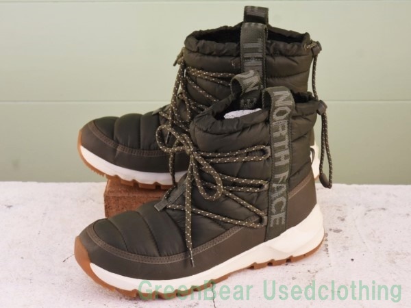 W873◆レディース【NORTH FACE】レディースブーツ カーキ 26cm拍卖