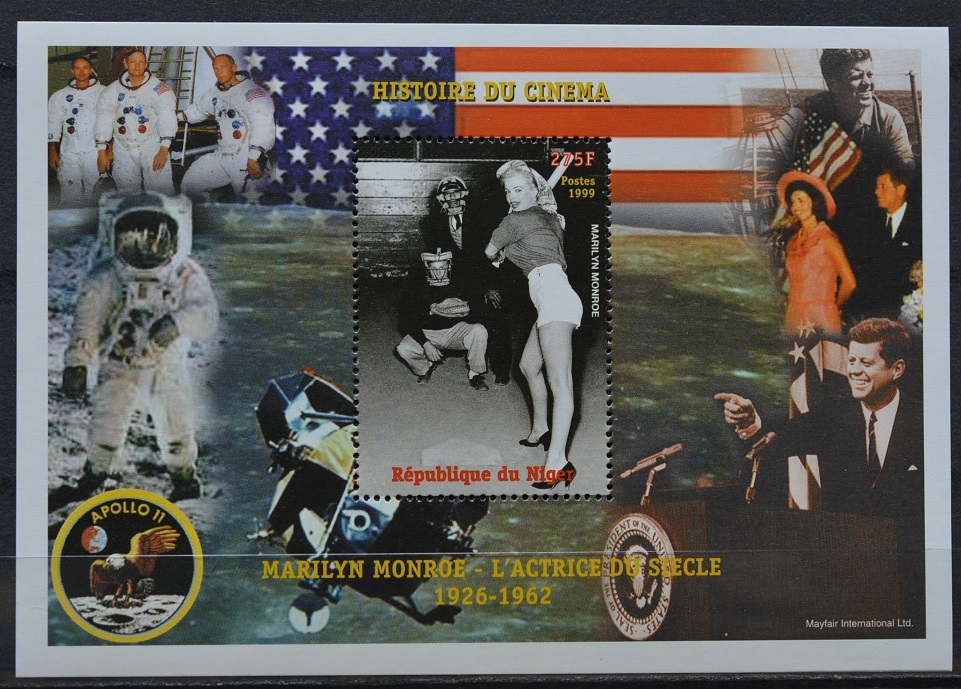 「TF136」二ジェル切手 1999年 JFK・マリリンモンロー拍卖