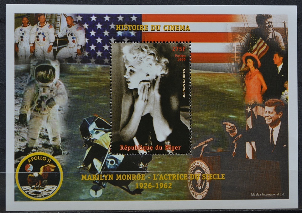 「TF155」二ジェル切手 1999年 JFK・マリリンモンロー拍卖