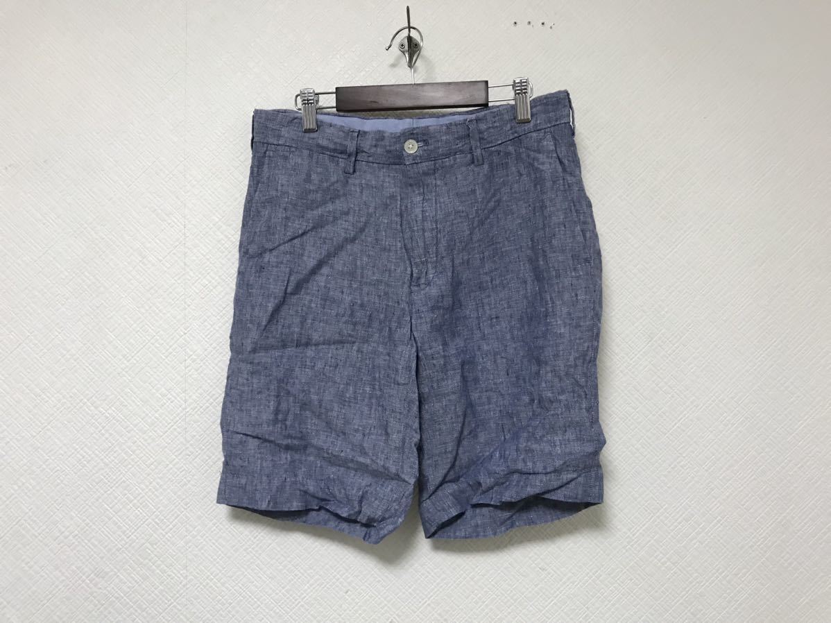 本物ポロラルフローレンPOLO Ralph Laurenリネン麻チノハーフショートパンツミリタリーサーフアメカジワークビジネスメンズ青ブルー28S拍卖