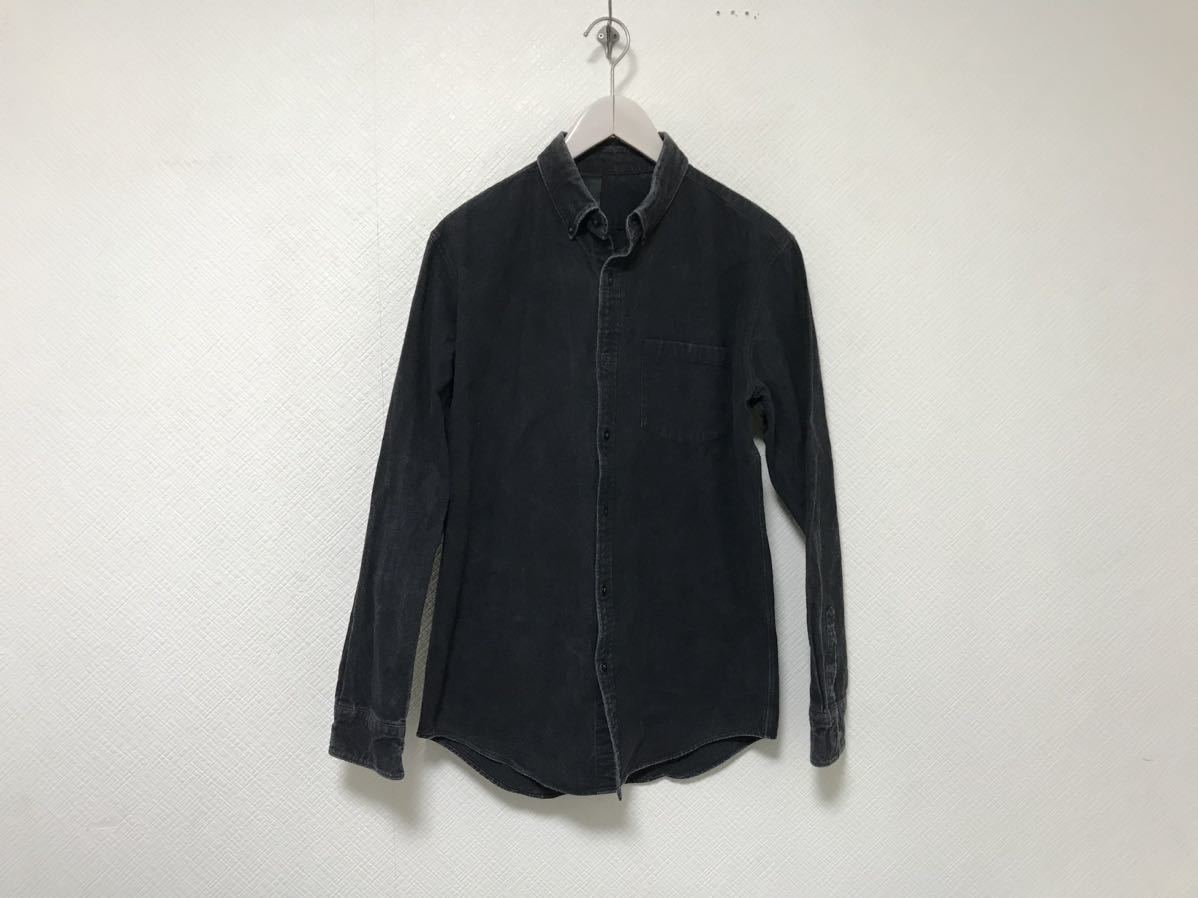 本物エヌハリウッドNHOOLYWOODコットンネル厚手長袖シャツメンズワークサーフアメカジビジネススーツ黒ブラック40日本製L拍卖