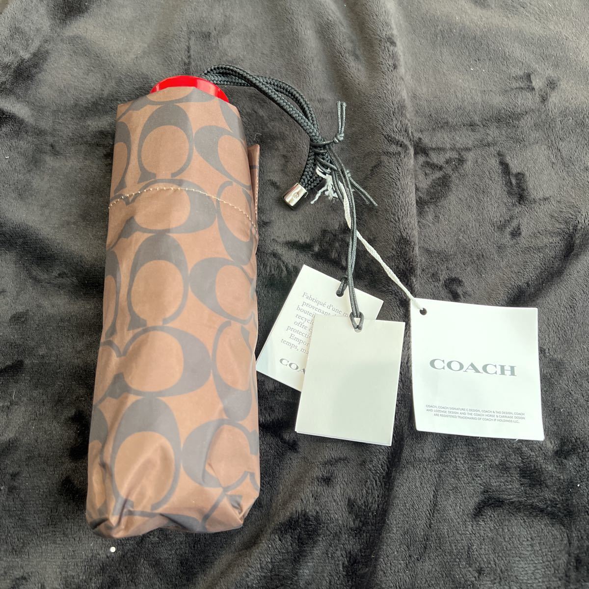 新品 coach コーチ 日傘 UVカット シグネチャー ミニ アンブレラ C4322 RYV 折り畳み傘 折りたたみ傘 傘 レディース コンパクト 拍卖
