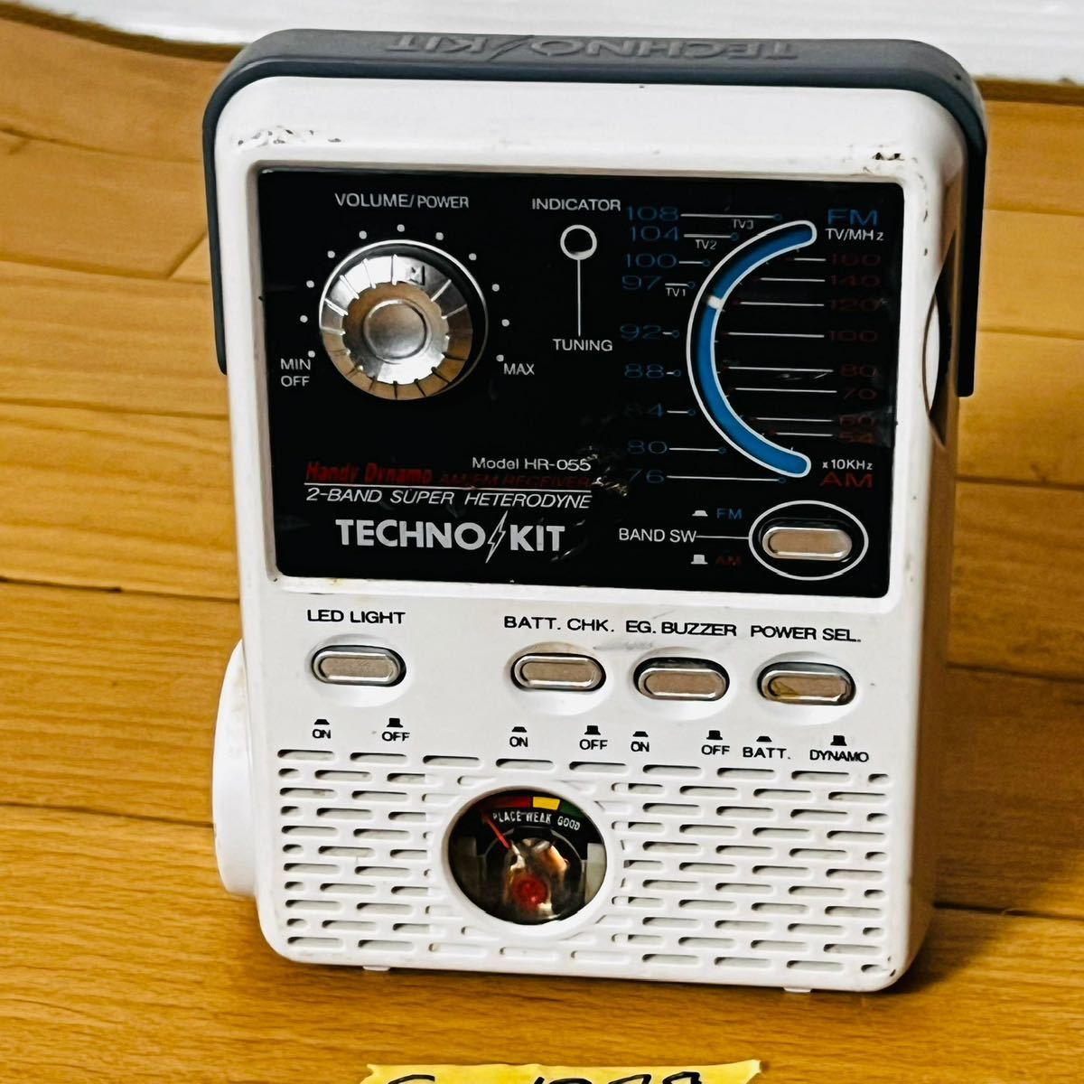 (S-1878)テクノキット 防災ラジオ HR-055 動作未確認 現状品拍卖