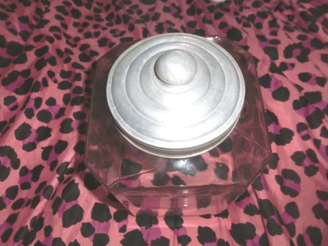 ★ウランガラス?★大型キャンディーポット★1930年代★アンティーク★極上美品★拍卖