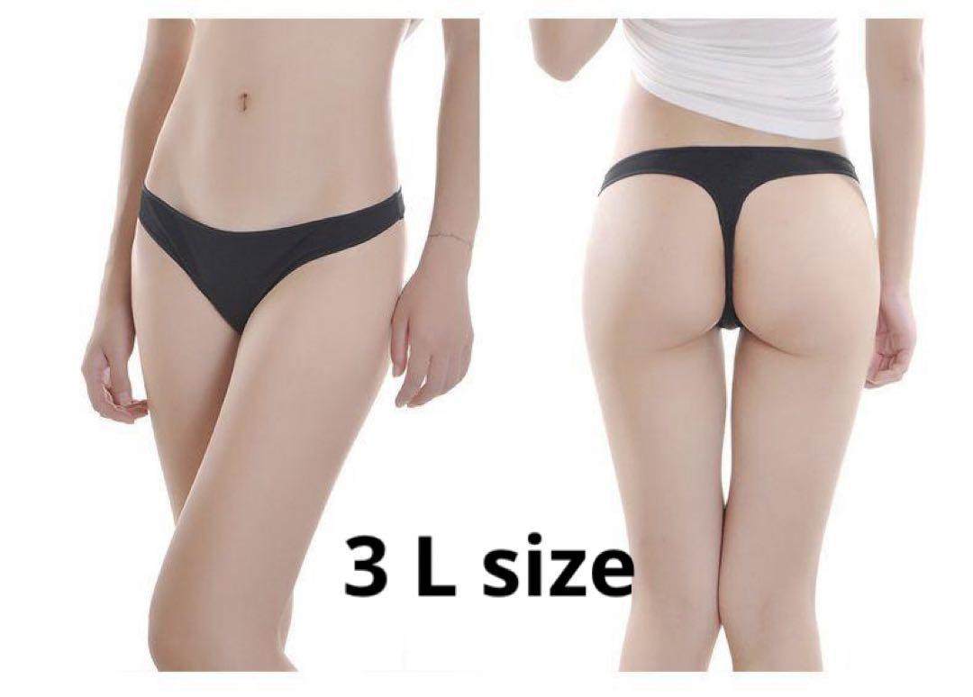 O-43.set割▲200円〜 Tバックショーツ レディース ブラック 3L拍卖