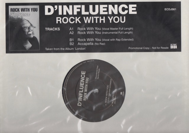 【廃盤新品12inch】D'Influence / Rock With You拍卖