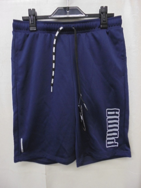 【KCM】Z-puma-531-L★展示品★【PUMA/プーマ】レディース ロゴ ジャージ ハーフパンツ DRYCELL 吸湿速干 519787-02 ネイビー L拍卖