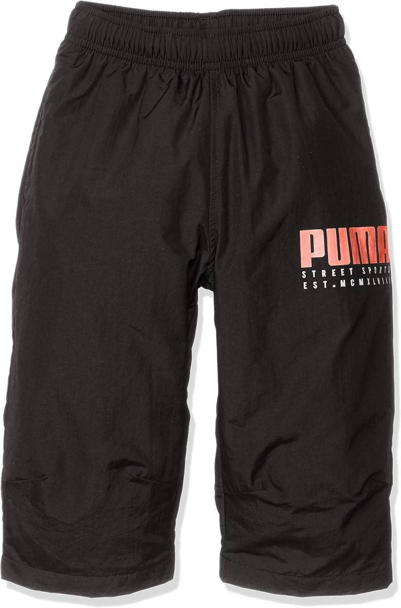 【KCM】Z-puma-537-120★展示品★【PUMA/プーマ】キッズ ジュニア ナイロン3/4パンツ Capri Pant 裏メッシュ 583220-01 ブラック 120拍卖