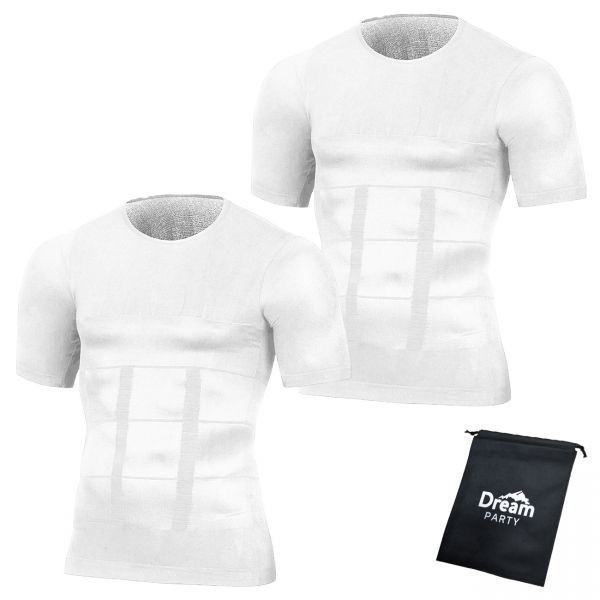 【理学療法士推奨】加圧シャツ 加圧インナー メンズ レディース 脂肪燃焼 インナーシャツ 2枚組 姿勢矯正 背筋 猫背 半袖 Mサイズ dp212拍卖