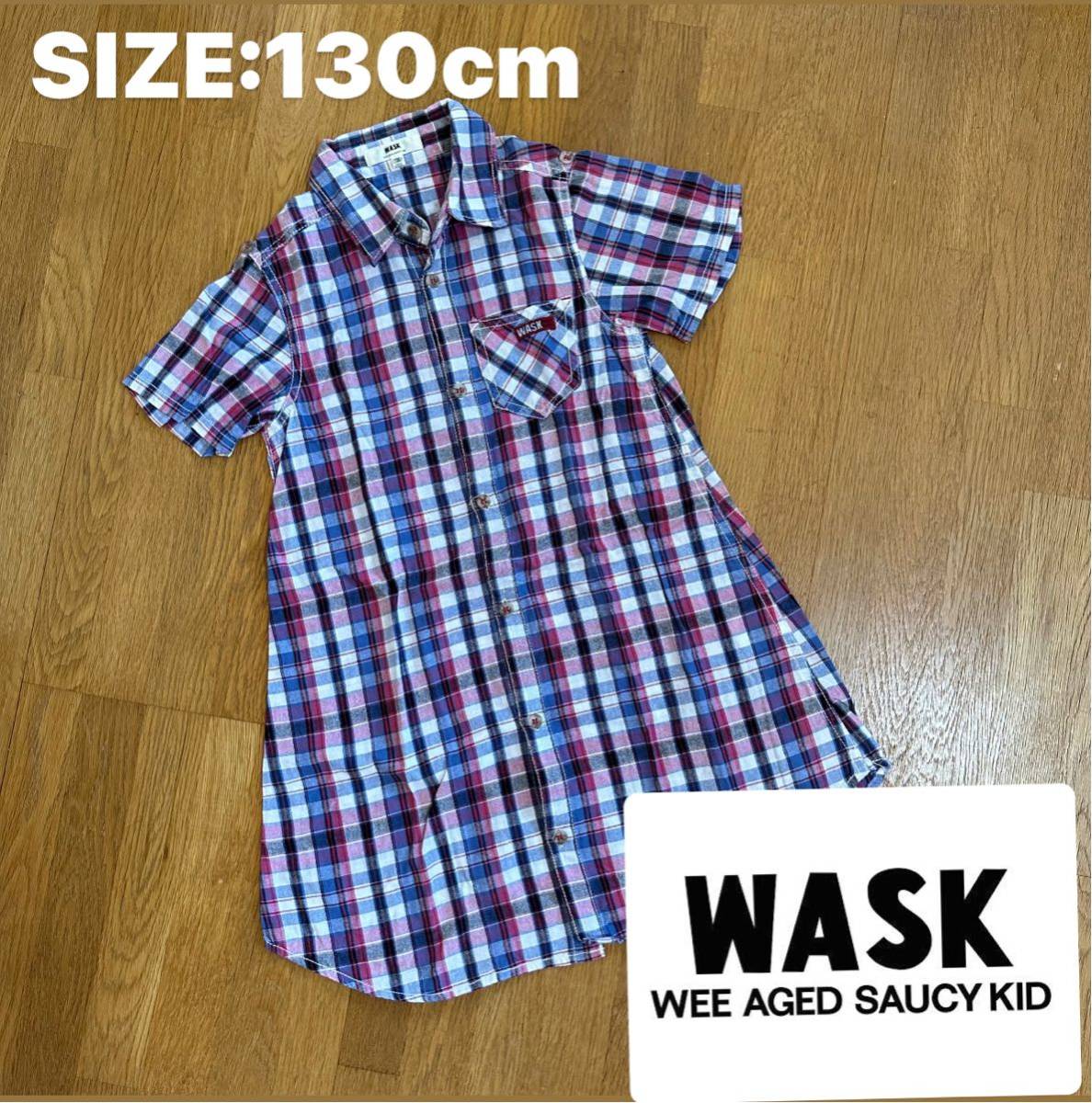 WASK 女の子 シャツワンピース 130cm拍卖