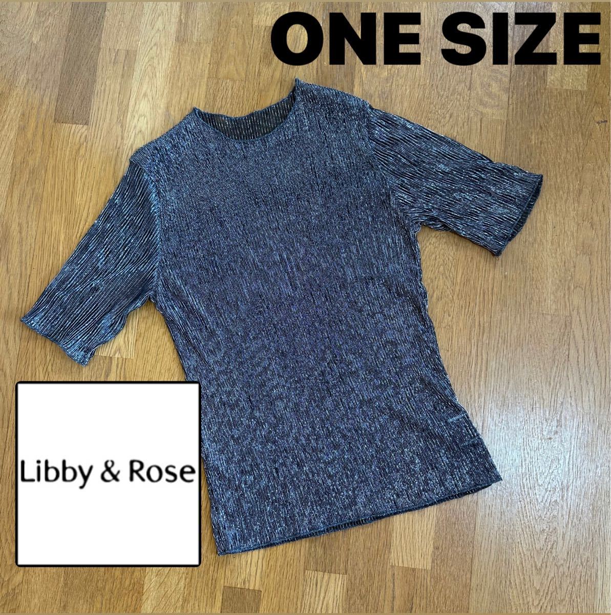 リビーアンドローズ 透け感 ラメトップス フリーサイズ拍卖