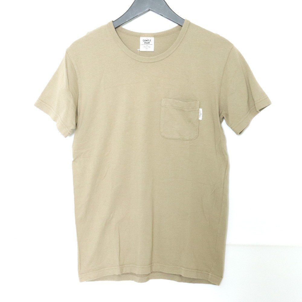 MR.GENTLEMAN ポケットTシャツ Sサイズ ベージュ ミスタージェントルマン ポケt 半袖カットソー拍卖