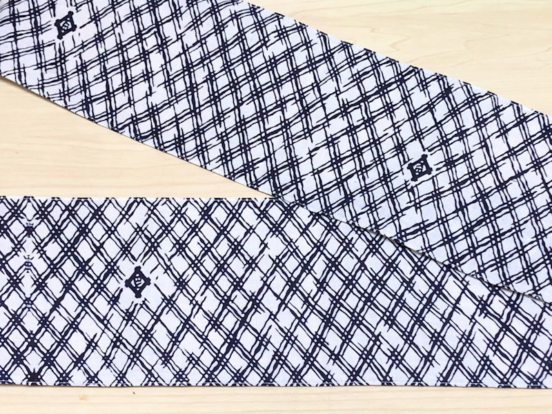 【六尺褌】YKH285-01~02 浴衣地 紺 格子模様 W16.0㎝ x L285cm拍卖