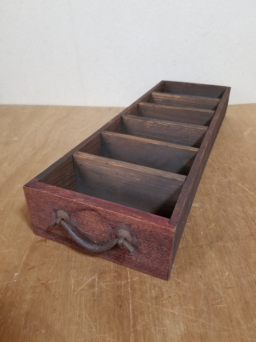 昭和 木製 木箱 小引出し ディスプレイ ラック 棚拍卖