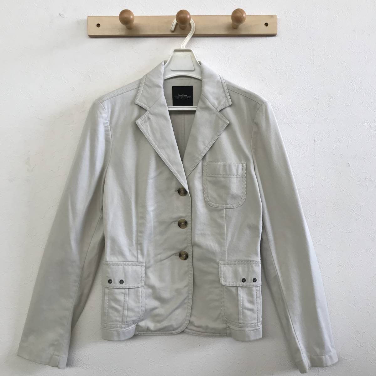 Max Mara WEEKEND LINE マックスマーラ ウィークエンドライン レディース コットンストレッチジャケット 美品 size 38拍卖
