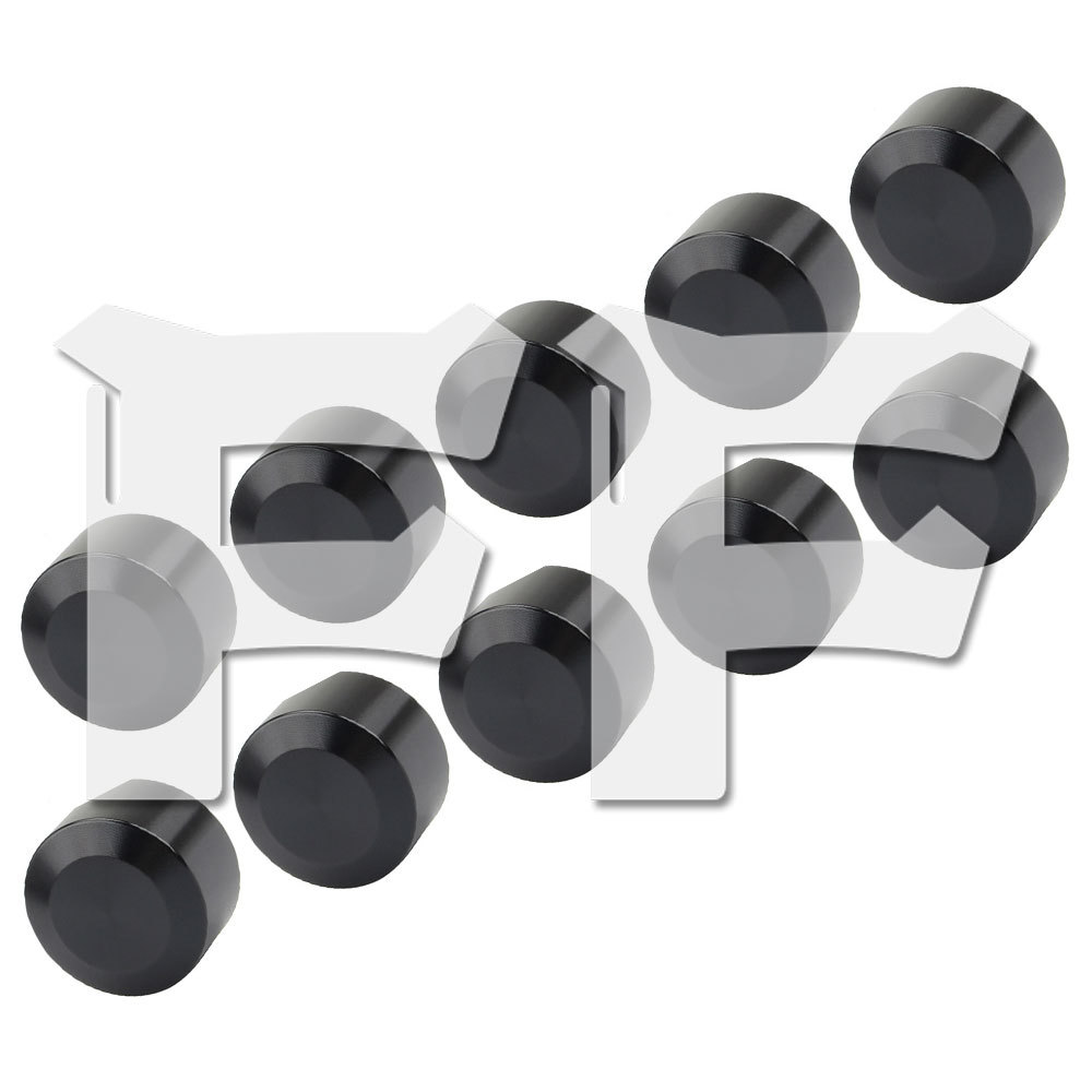 ボルト キャップ ボルト トッパー カバー 7.5mm~10mm ハーレー オートバイ アクセサリー 10個セット ブラック 新品拍卖