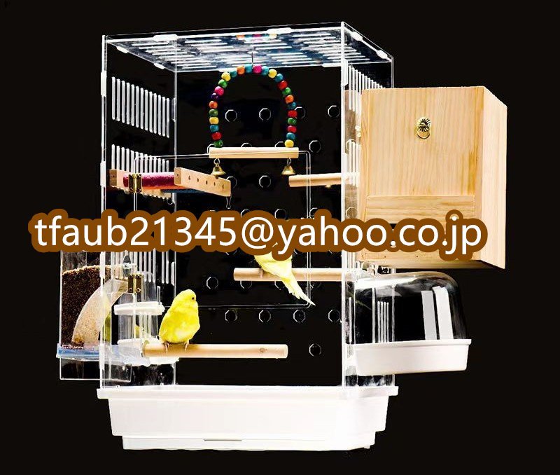 鳥かご 透明 鳥小屋 アクリル製 複数飼い 鑑賞用い セキセイインコ 小鳥拍卖