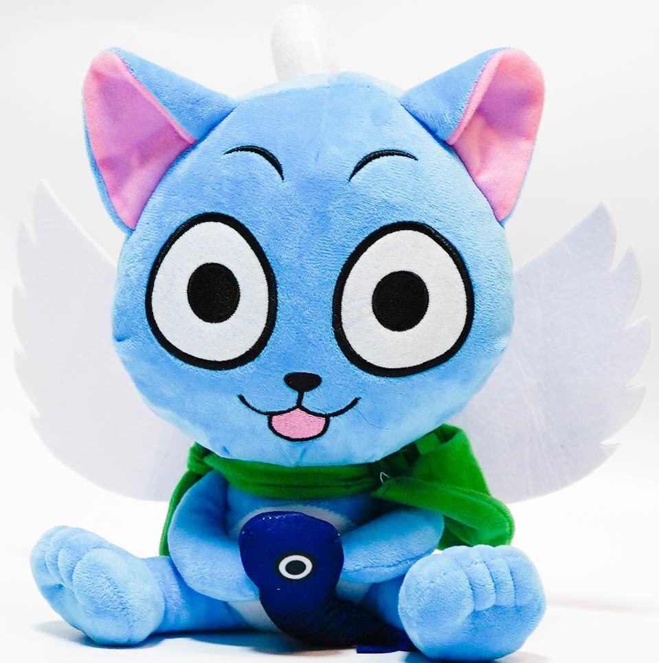 ぬいぐるみ ハッピー フェアリーテイル fairytail 座 クッション グッズ ナツ グレイ 35㎝ リボン袋付【残3個のみ】拍卖