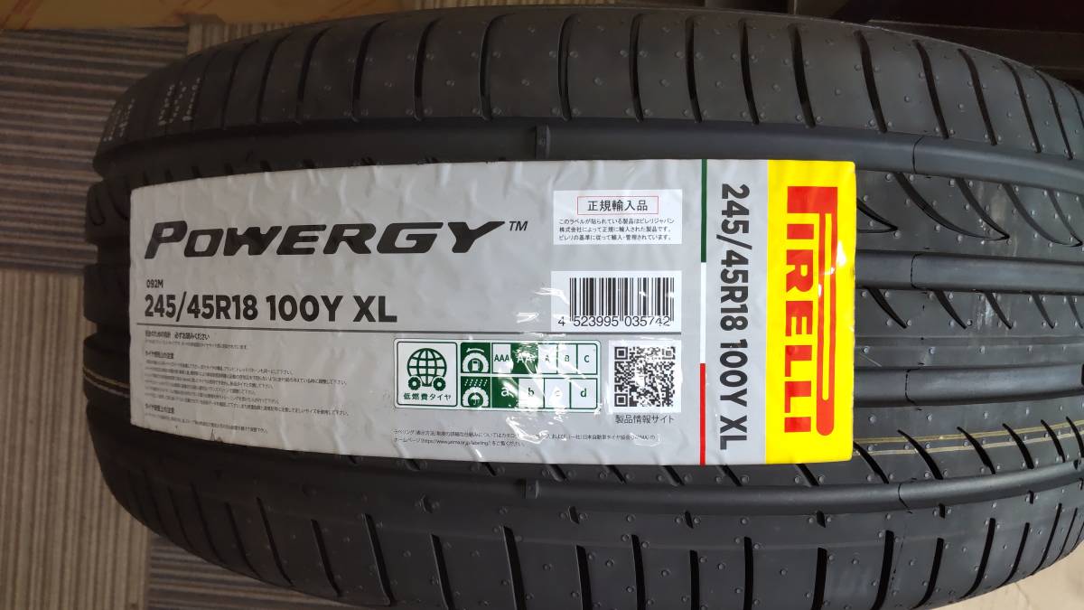 #187 【新品未使用】PIRELLI ピレリ POWERGY 245/45 R18 100Y XL 2022年製造 タイヤ単品拍卖
