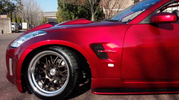 ★☆スーパーメイド☆インスタントジェントルマン フロント20mmワイドフェンダー SLフェンダー Z33 フェアレディZ FRP製★拍卖